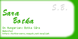 sara botka business card