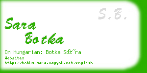 sara botka business card